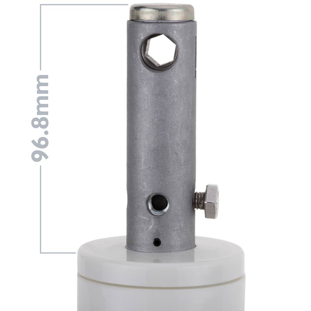 Rodes pivotants de control central de metall, TPU i ABS per a llit mèdic, subjecció tipus planç buit, 125x32x158mm 2-pack