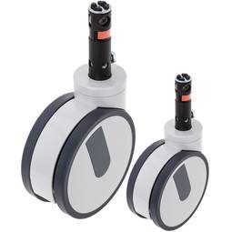 Central Control Swivel Double Casters for Medical Bed, Hollow Stem Type Clamping, 150x70x185mm 2-pack