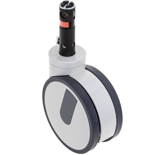 Rodes dobles pivotants de control central per a llit mèdic, subjecció tipus planç buit, 150x70x185mm 2-pack