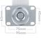Rodes pivotants de metall, TPR i ABS per a llit mèdic, subjecció tipus placa, 75x32x108mm 2-pack