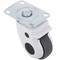 Rodes pivotants de metall, TPR i ABS per a llit mèdic, subjecció tipus placa, 75x32x108mm 2-pack