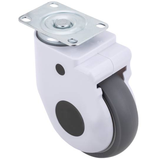 Rotelle girevoli in metallo, TPR e ABS per letto medico, piastra di bloccaggio, 100x32x133mm 2-pack