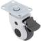 Rodes pivotants de metall, TPR i ABS per a llit mèdic, fre unidireccional i subjecció tipus placa, 75x32x108mm 2-pack