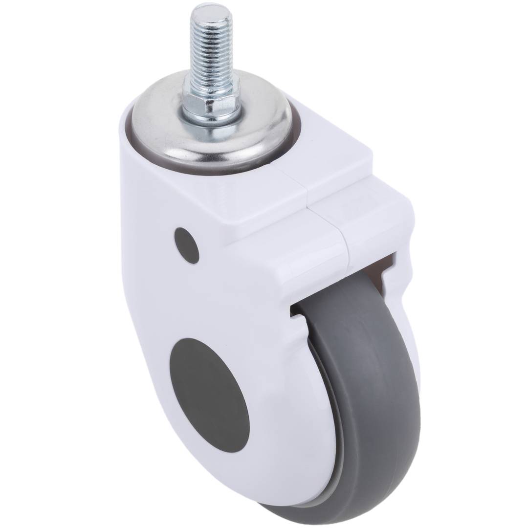 Rodízios giratórios de metal, TPR e ABS para cama médica, fixação tipo parafuso, 2 unidades de 100x32x133mm