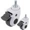 Rodes pivotants de metall, TPR i ABS per a llit mèdic, fre unidireccional i subjecció tipus rosca, 75x32x108mm 2-pack