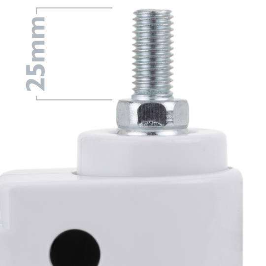 Rodes pivotants de metall, TPR i ABS per a llit mèdic, fre unidireccional i subjecció tipus rosca, 75x32x108mm 2-pack