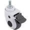 Rodes pivotants de metall, TPR i ABS per a llit mèdic, fre unidireccional i subjecció tipus rosca, 75x32x108mm 2-pack