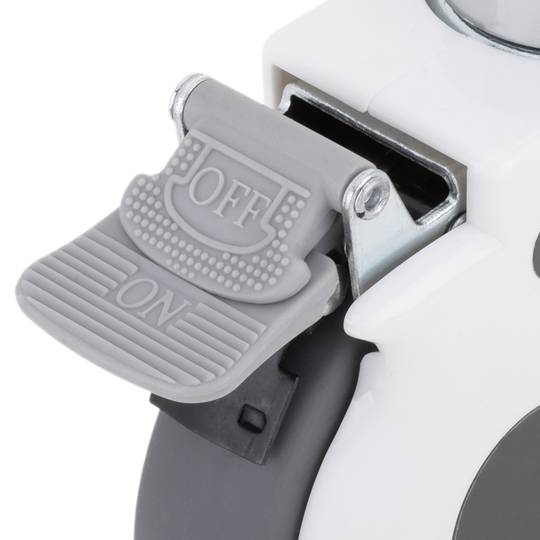 Ruote girevoli in metallo, TPR e ABS per lettino medico, freno unidirezionale e fissaggio a filettatura, 100x26x138mm 2-pack