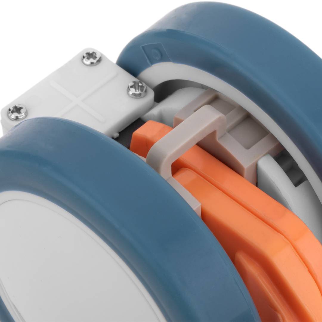 PU ABS Lenkrollen für medizinisches Bett, Einweg Bremse und Gewindebefestigung, 75 x 56 x 98 mm, 4er-Pack