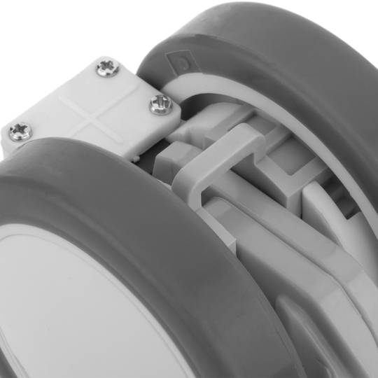 PU&ABS zwenkwielen voor medisch bed, eenrichtingsrem en plaatklem, 75x56x98mm 4-pack