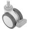 PU&ABS zwenkwielen voor medisch bed, eenrichtingsrem en schroefbevestiging, 75x56x98mm 4-pack