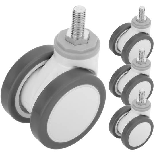 PU&ABS zwenkwielen voor medisch bed, schroefbevestiging, 75x56x98mm 4-pack