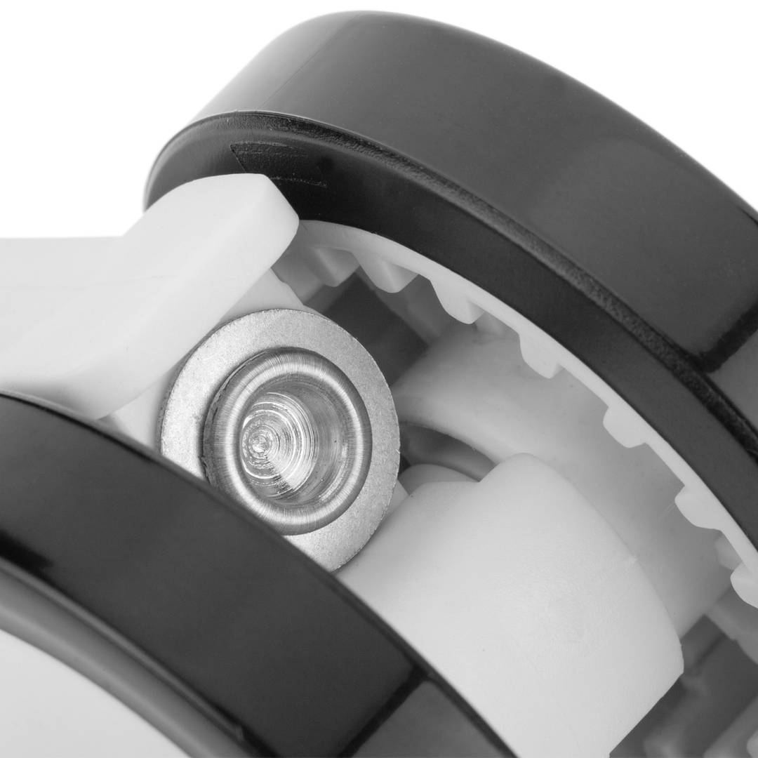 Ruote girevoli PU&ABS per lettino medico, fissaggio a vite M12x20, 65x45x73mm 4-pack colore bianco e nero