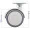 Hochwertige PU- und ABS-Lenkrollen, Plattenklemme, grau und weiß, 50 x 44,3 x 68 mm, 4er-Pack