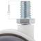 Ruote piroettanti in PU e ABS, fissaggio con filettatura M10x15, grigie e bianche, 50x44,3x63,5mm, pacco