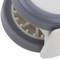 Ruote piroettanti in PU e ABS, fissaggio con filettatura M10x15, grigie e bianche, 50x44,3x63,5mm, pacco