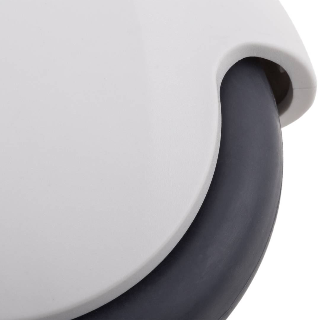 Rodes pivotants de PU i ABS per a llit mèdic, subjecció tipus rosca, 100x23x135mm 2-pack