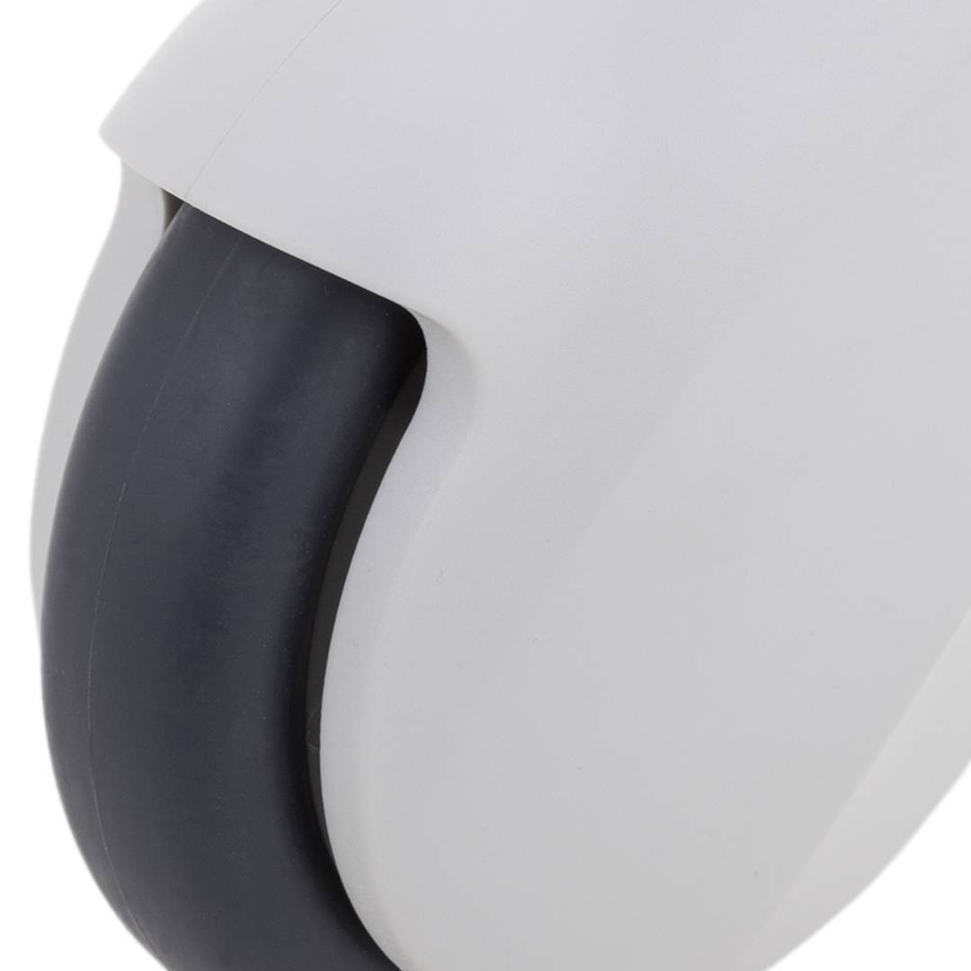 Rodes pivotants de PU i ABS per a llit mèdic, subjecció tipus rosca, 100x23x135mm 2-pack