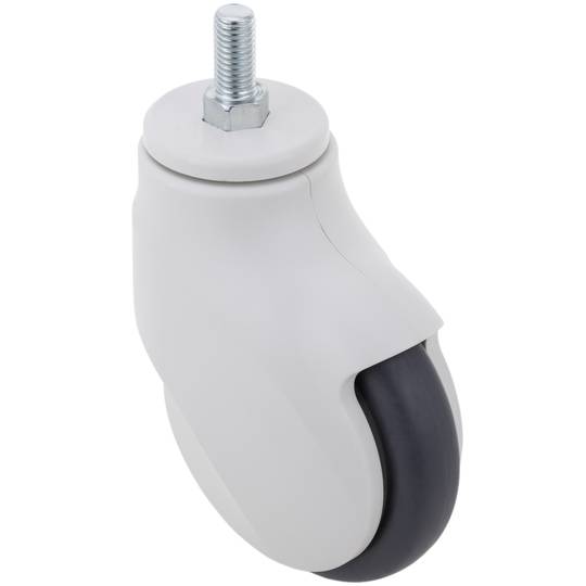 Rodes pivotants de PU i ABS per a llit mèdic, subjecció tipus rosca, 100x23x135mm 2-pack