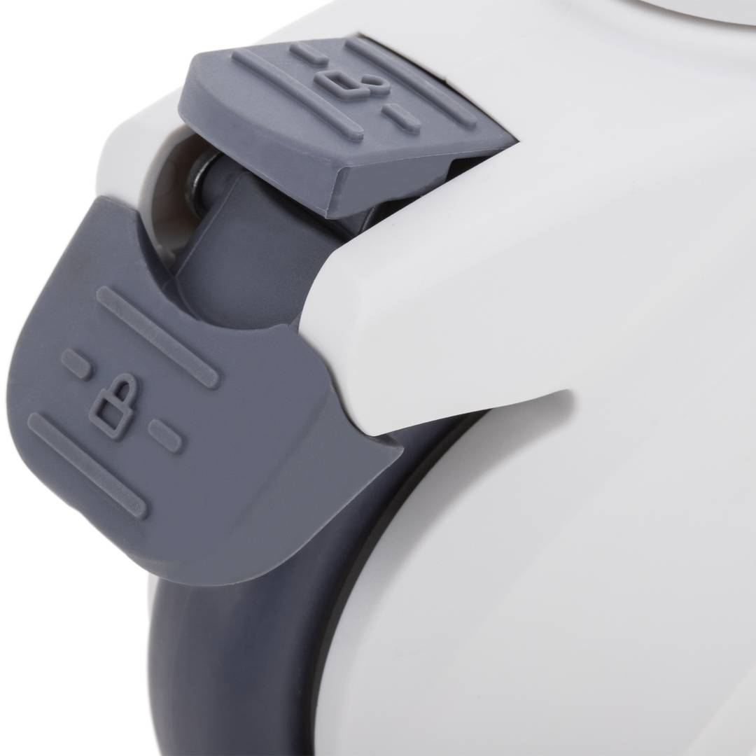 PU&ABS zwenkwielen voor medisch bed, eenrichtingsrem en schroefbevestiging, 100x23x133mm 2-pack