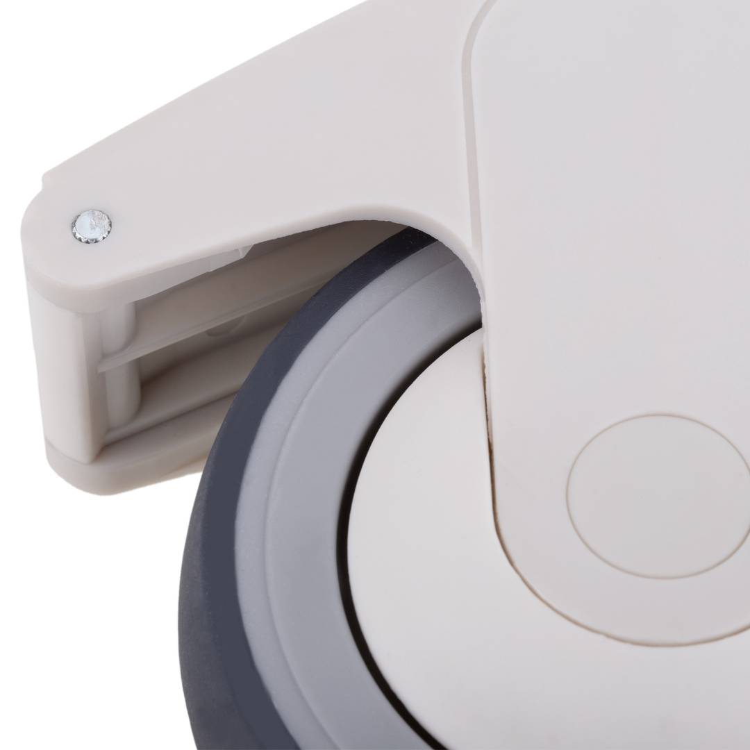 Rodes pivotants de PU i ABS per a llit mèdic, subjecció tipus rosca, 100x32x135mm 2-pack