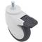 Roulettes pivotantes PU&ABS pour lit médicalisé, frein unidirectionnel et fixation à filetage, 125x32x158mm 2-pack