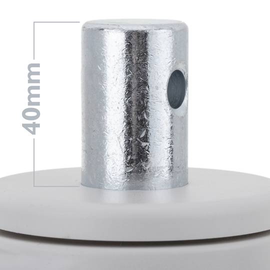 Rodes pivotants per a llit mèdic, fre unidireccional i subjecció tipus planç buit, 125x32x165mm 2-pack