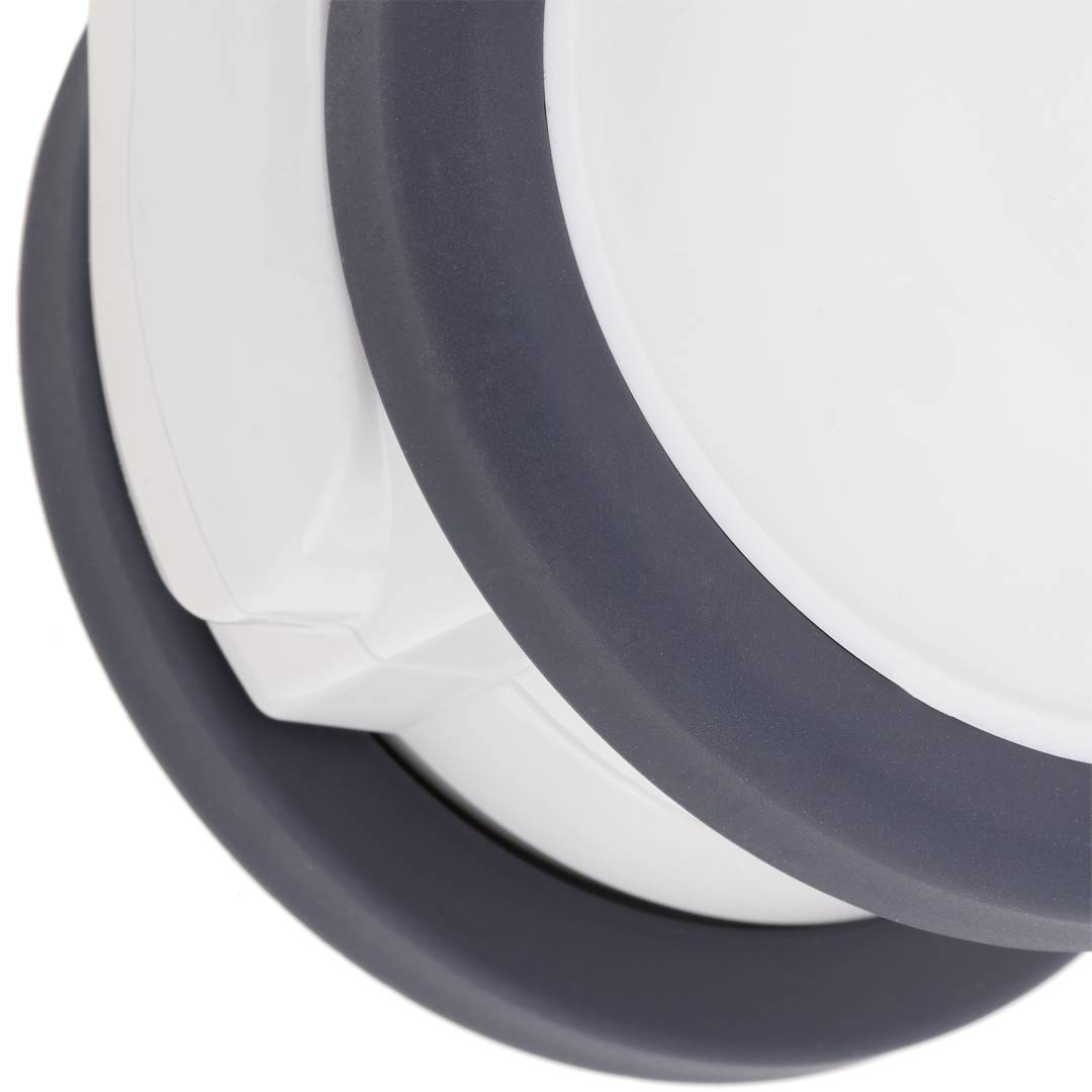 Rodes pivotants dobles de control central PU i ABS per a llit mèdic, subjecció tipus planç buit 32x50mm, 125x76x152mm 2pack