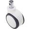 Rodes pivotants dobles de control central PU i ABS per a llit mèdic, subjecció tipus planç buit 32x50mm, 125x76x152mm 2pack