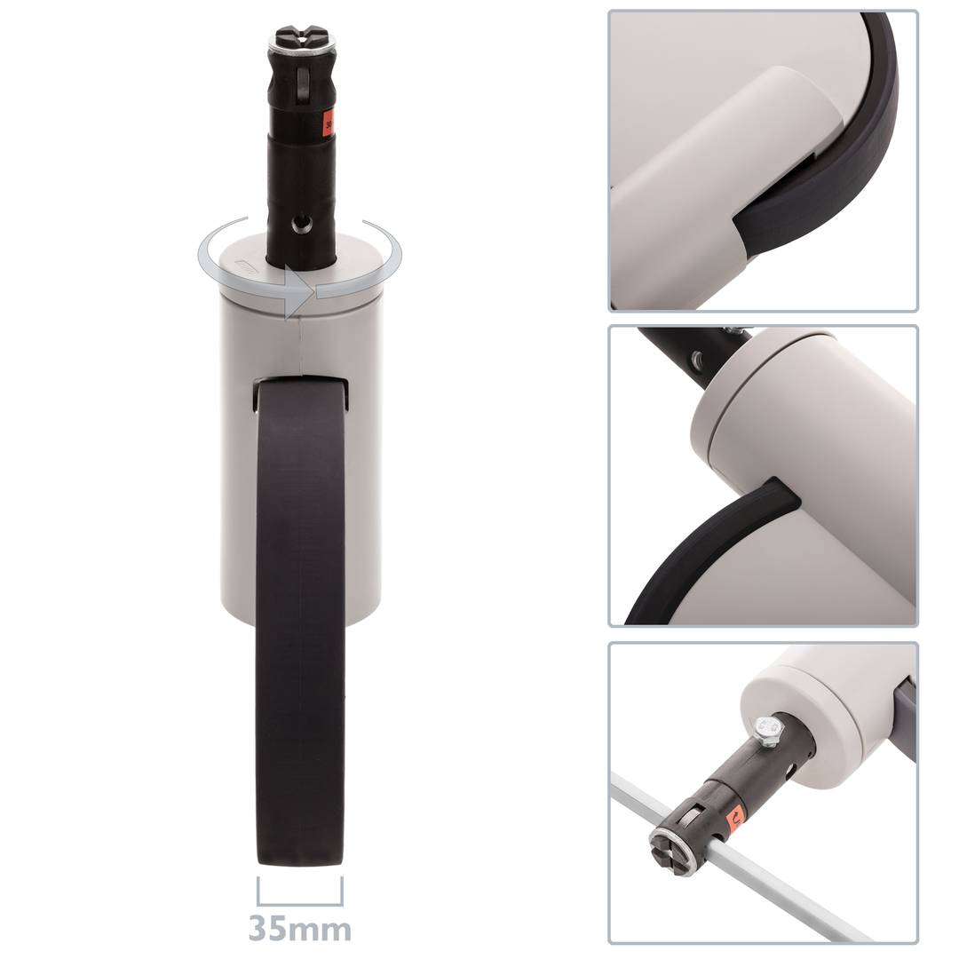 Roda de rodízio de controle central de cama médica de 2 funções Tipo de fixação de haste oca 28 * 96,8 mm 200 * 35 * 235,8 mm