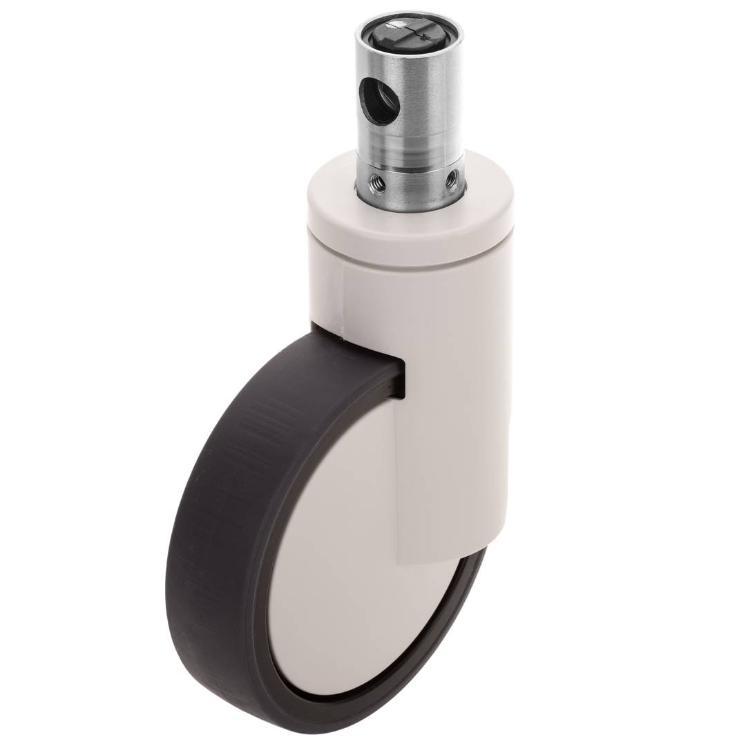 Medizinisches Bett mit 2 Funktionen, Lenkrolle mit zentraler Steuerung, Hohlstangenklemmung, Typ 32 x 50 mm, 125 x 33 x 165,3 mm