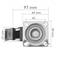 Industrial wheel swivel castor of polyurethane and PVC transparent with brake 75 mm