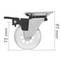 Industrial wheel swivel castor of polyurethane and PVC transparent with brake 75 mm
