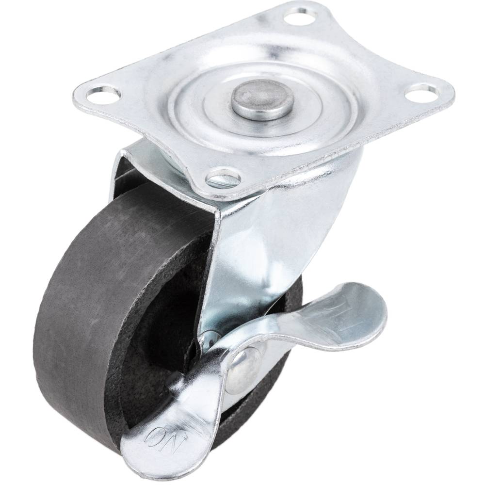 Rodes pivotants industrials de metall amb fre 50 mm 2 unitats