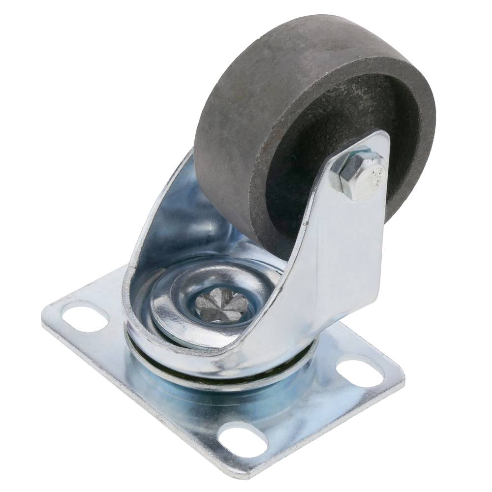 Roda pivotante industrial rodízio de metais sem freio 50 mm