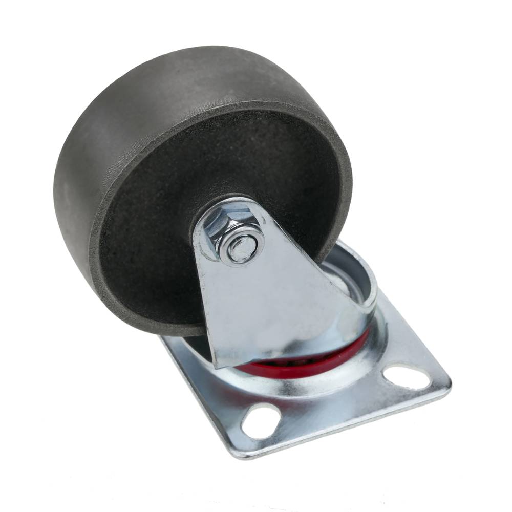 Roda pivotante industrial rodízio de metais sem freio 75 mm