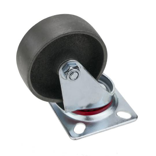 Roda pivotante industrial rodízio de metais sem freio 75 mm