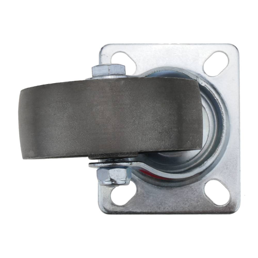 Roda pivotante industrial rodízio de metais sem freio 75 mm