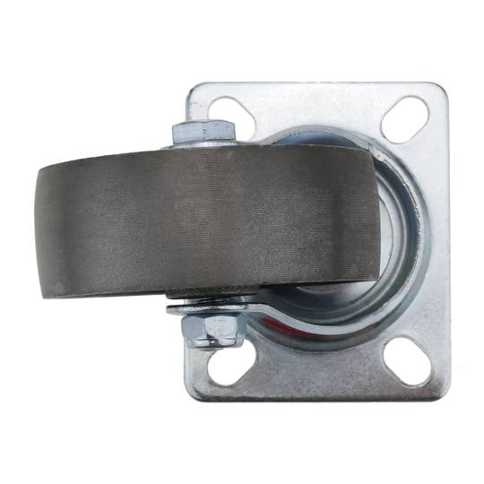 Roda pivotante industrial rodízio de metais sem freio 75 mm