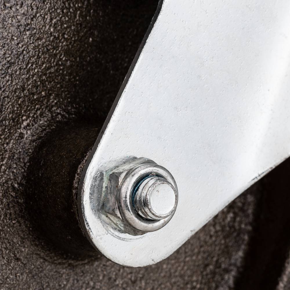 Industrieel metalen zwenkwiel met rem 100 mm