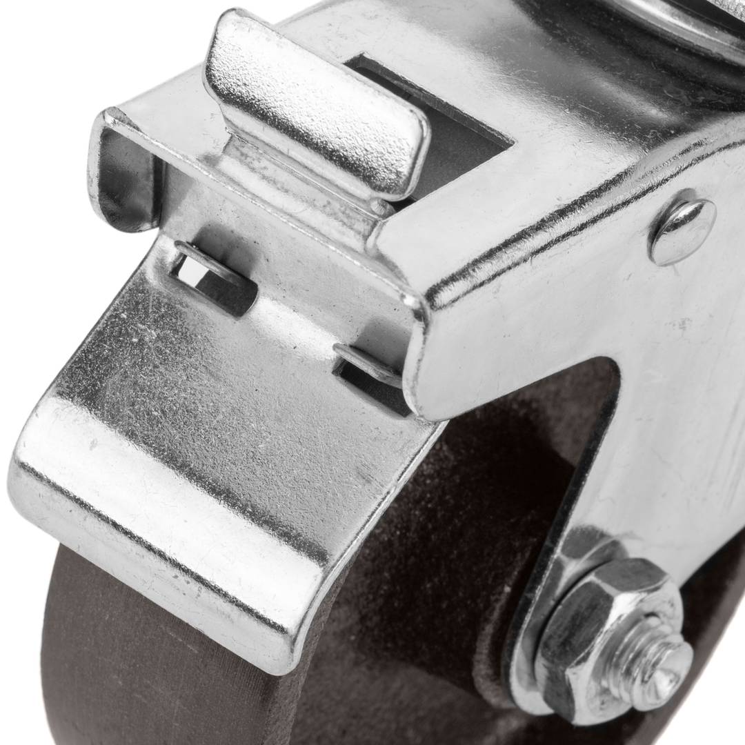 Ruote industriali con ruote metallo con freno 75 mm 2 pezzi