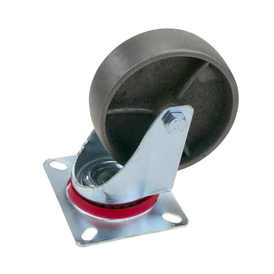 Roulettes industrielles de métal sans frein 100 mm 4 unités