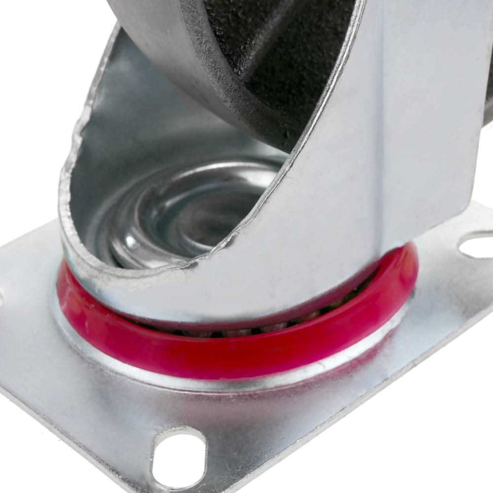Roulettes industrielles de métal sans frein 100 mm 4 unités