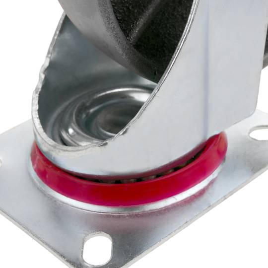 Roulettes industrielles de métal sans frein 100 mm 4 unités