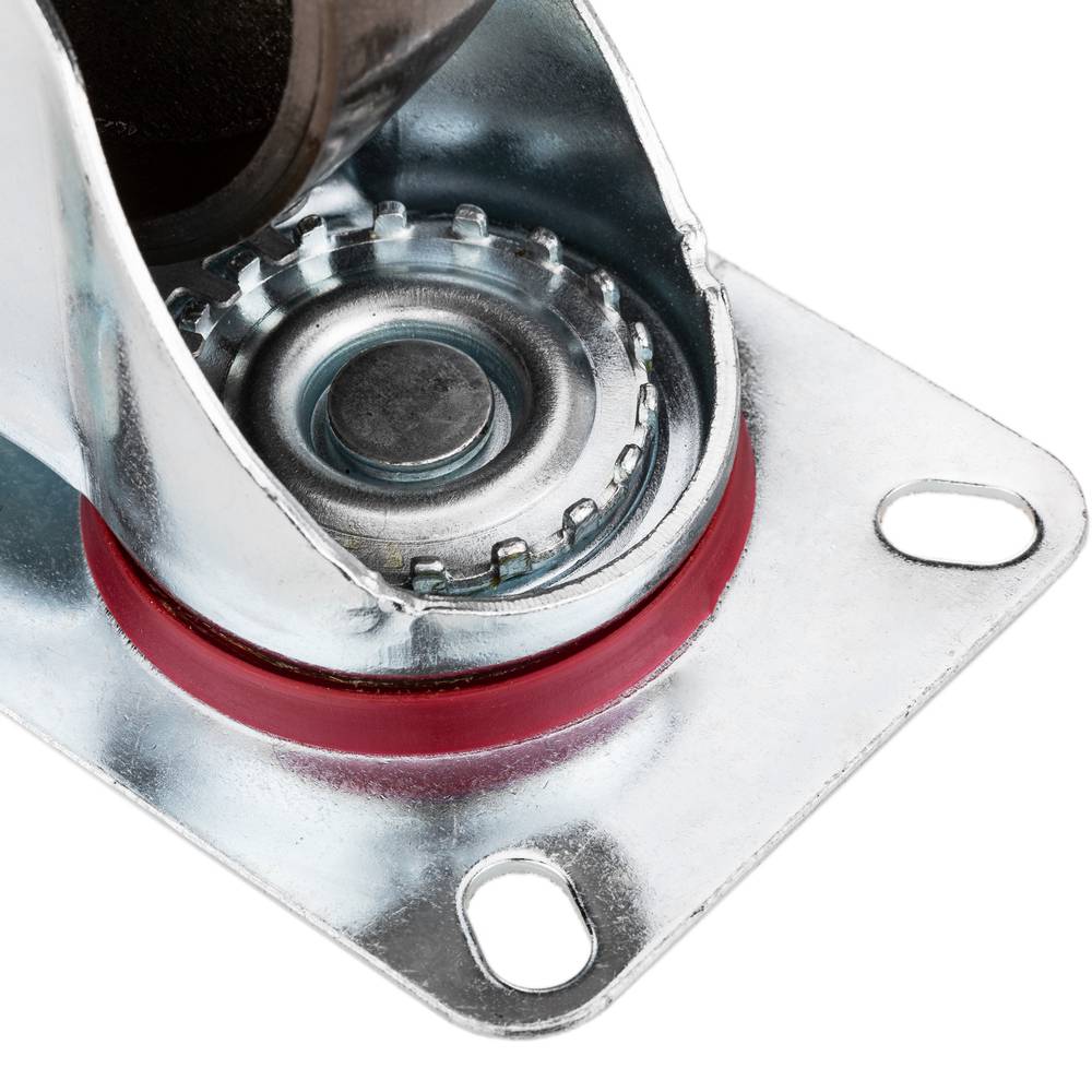 Industriële zwenkwielen metaal met rem 100 mm 2 stuks