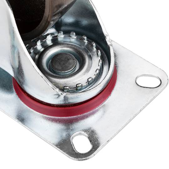 Industriële zwenkwielen metaal met rem 100 mm 2 stuks