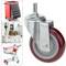 Industrial wheel swivel castor of PVC without brake 100 mm M12