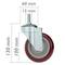 Industrial wheel swivel castor of PVC without brake 100 mm M12