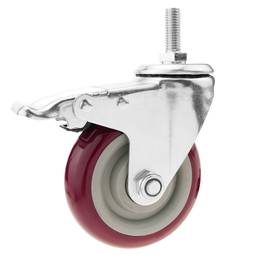 Roda pivotant industrial de PVC amb fre 100 mm M12