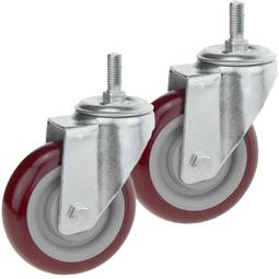 Roda pivotant industrial de PVC sense fre 100 mm M12 2 unitats